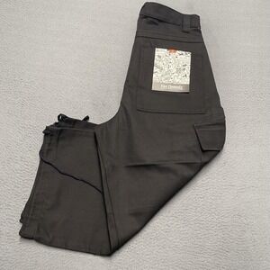 VTG Five Elementz Cargo Shorts Mens 32 Black Hip Hop Streetwear Cotton Canvas